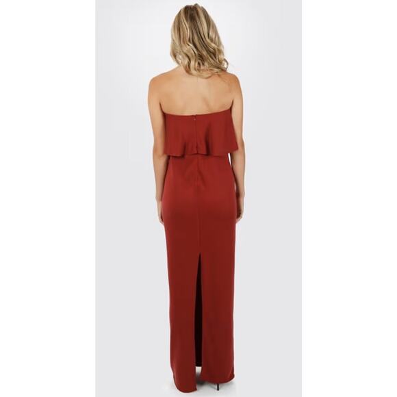 Tobi Women’s Red Milan Strapless Back Slit Maxi Dress Size Medium - Picture 8 of 8